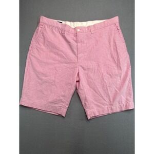 Polo Ralph Lauren Shorts Men 40 Pink Classic Fit Oxford Cotton Chino Flat Front